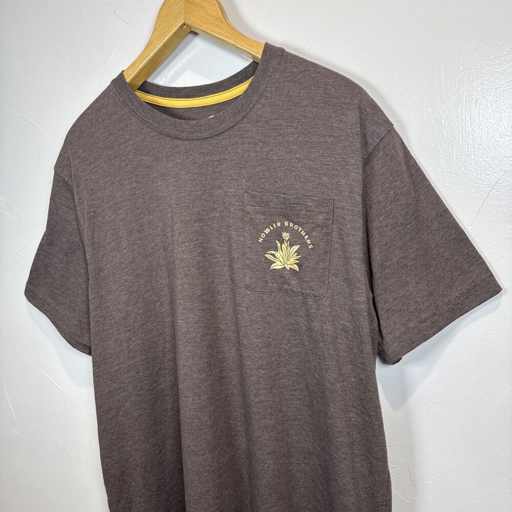 Howler Bros. Hill Country Sliders Brown TShirt Size Large - Picture 2 of 11